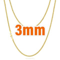 USA Real 14K Gold Filled Chain Anti Tarnish Jewelry Stainless Steel 3mm 5mm 8mm Miami Cuban Link Curb Necklace for Men Women